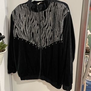 Vintage Velour tracksuit with sparkle detail. Made in USA